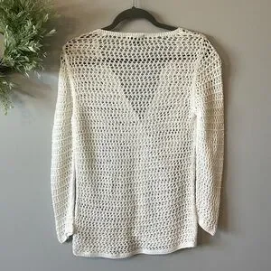 Eddie Bauer | Sweaters | Nwot Eddie Bauer Open Knit 0 Vneck